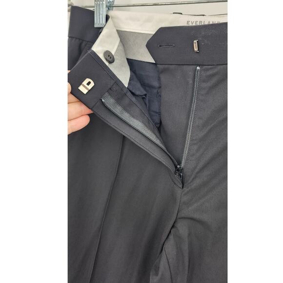 Women's Everlane 100% Wool Black Pleated Front Slack Pants Size 2 - Picture 8 of 10